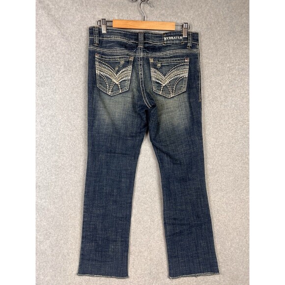 Hydraulic Boot Cut Jeans Women’s 11/12 Cropped Embroidered Stretch #99678 - Picture 2 of 12